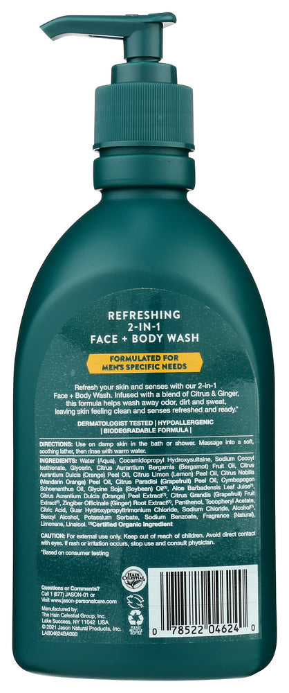 Jason: Wash Body Refresh 2In1 Mens, 16 Oz