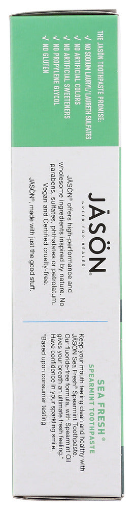 Jason: Toothpaste Spearmint Fluoride Free, 4.2 Oz