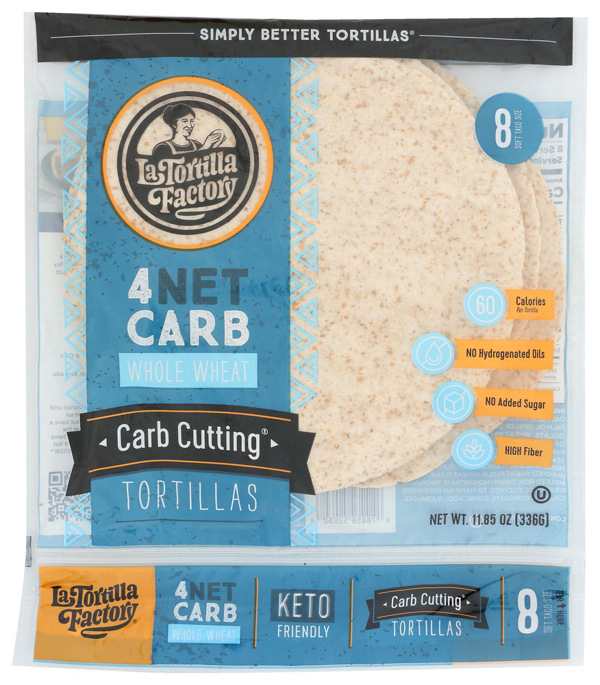 La Tortilla Factory: Carb Cutting Whole Wheat Tortillas, 11.85 Oz