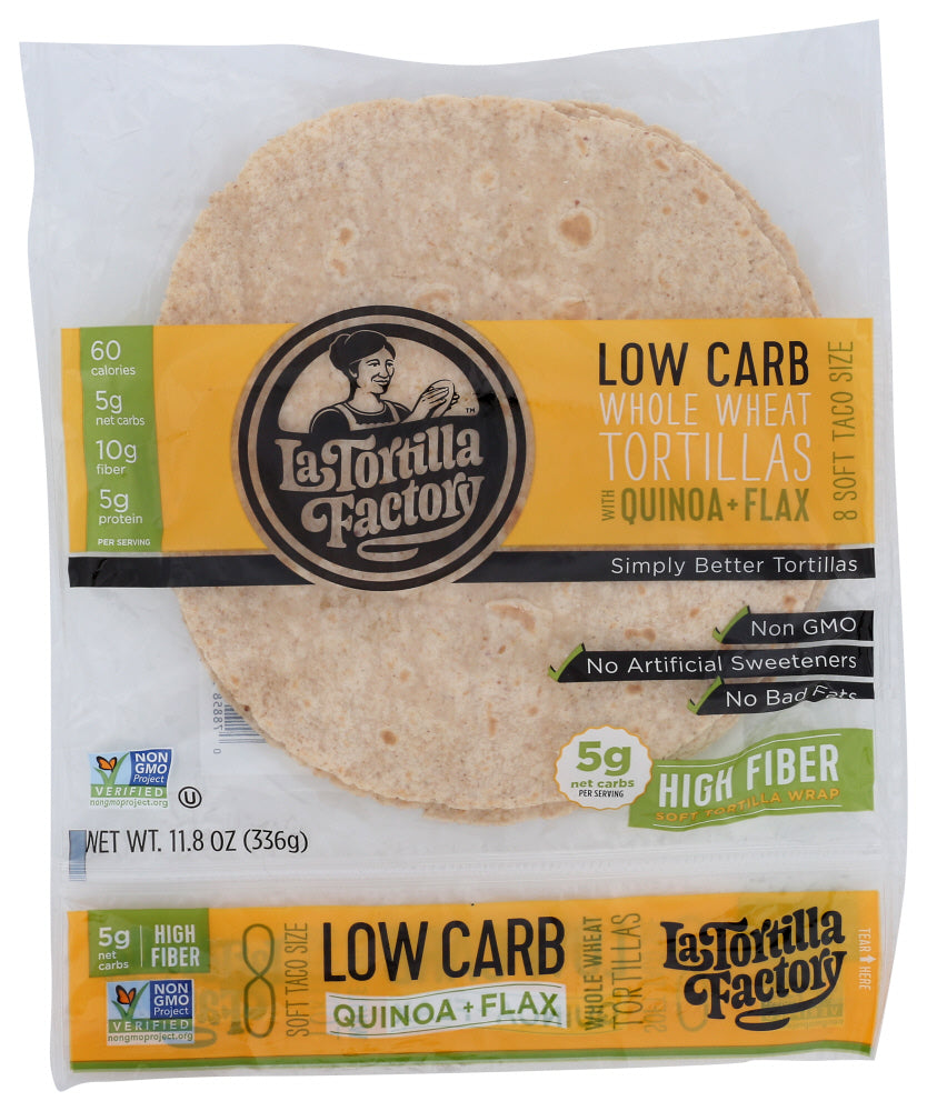 La Tortilla Factory: Low Carb Whole Wheat Tortillas, 11.8 Oz