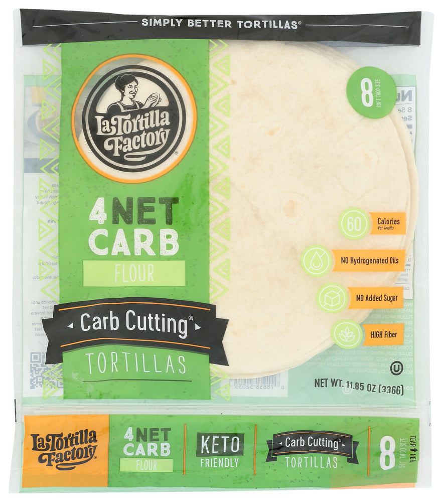 La Tortilla Factory: Carb Cutting Flour Tortillas, 14.85 Oz