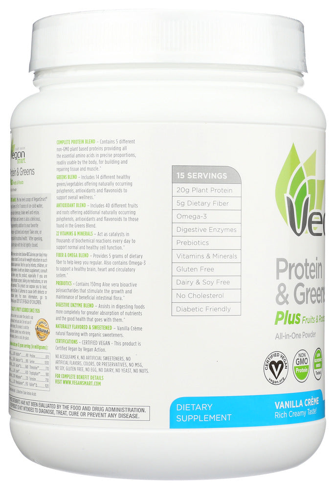 Naturade: Vegansmart Protein And Greens Vanilla Creme Powder, 22.8 Oz