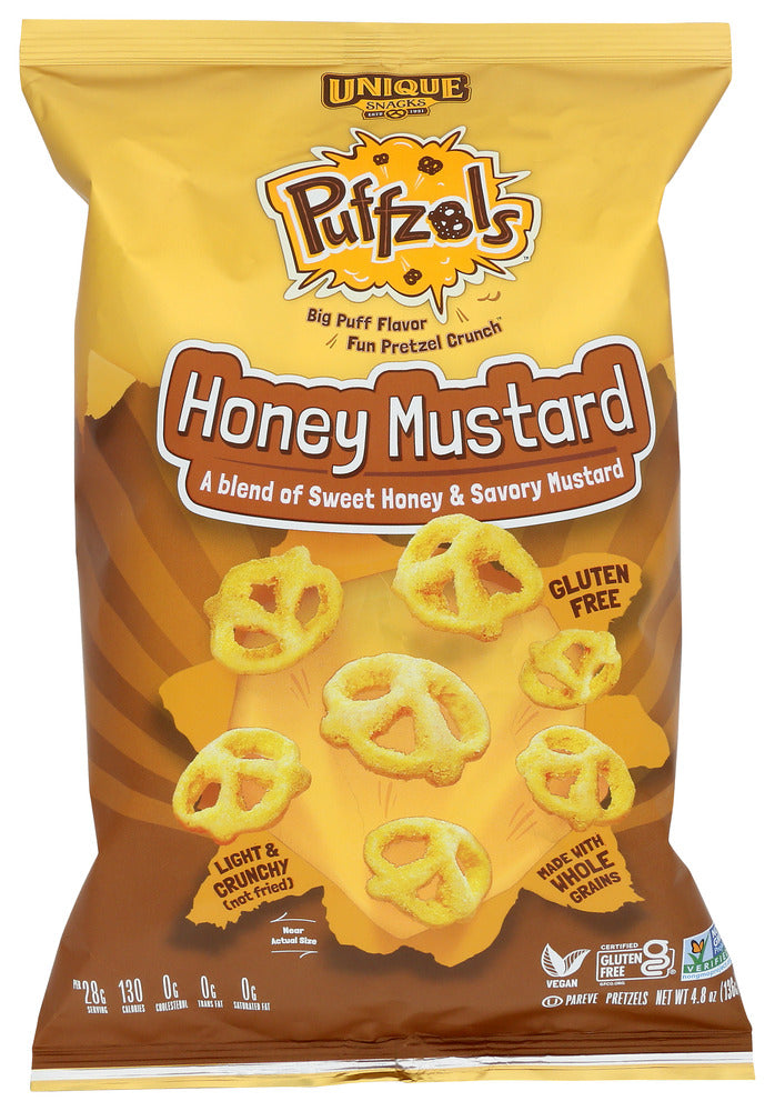 Unique: Honey Mustard Puffzels, 4.8 Oz