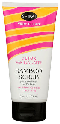 Shikai: Very Clean Detox Vanilla Latte Bamboo Scrub, 6 Fo