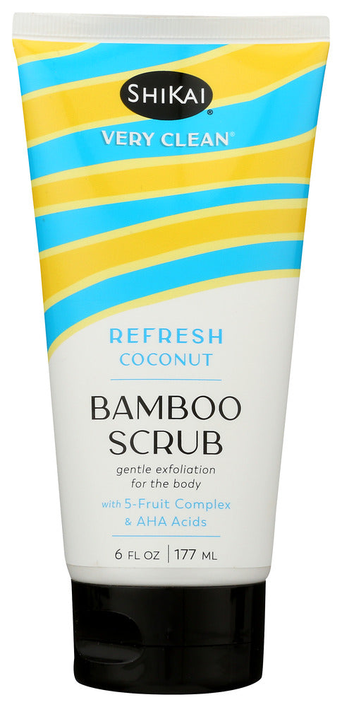 Shikai: Very Clean Refresh Coconut Bamboo Scrub, 6 Fo