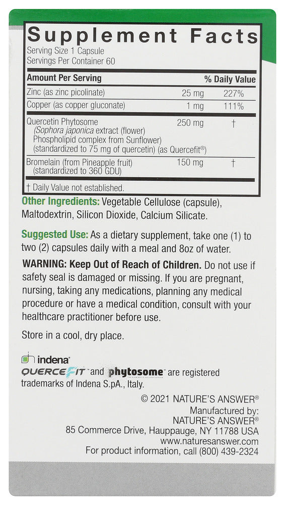 Natures Answer: Immune Quercetin Blend, 60 Vc