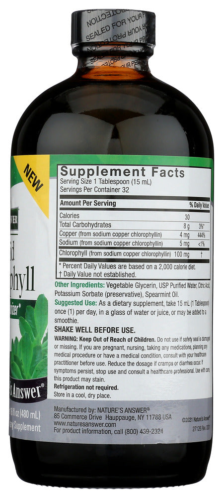 Natures Answer: Liquid Chlorophyll, 16 Fo