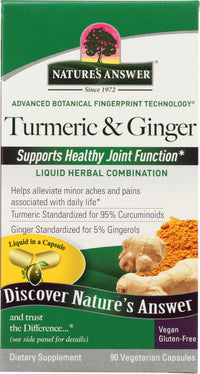 Natures Answer: Tumeric Ginger, 90 Vc