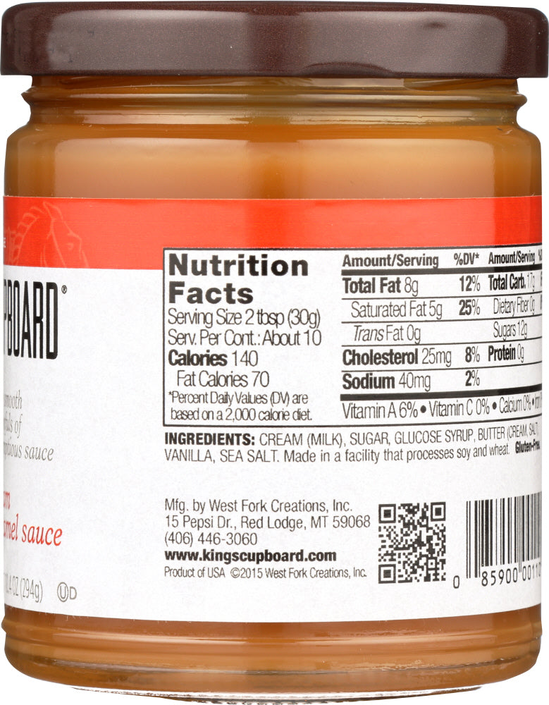 Kings Cupboard: Cream Caramel Sauce, 10.4 Oz