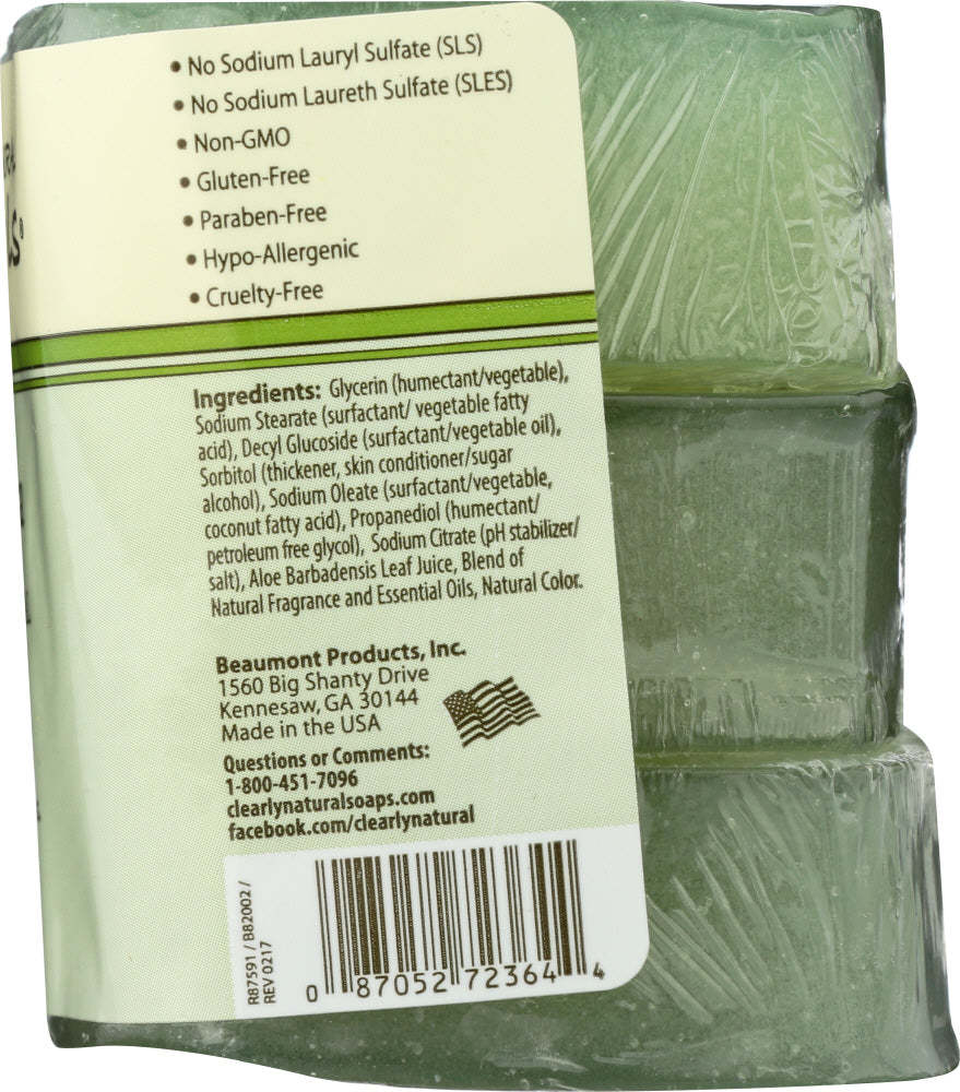 Clearly Natural: Soap Bar 3 Pk Aloe Vera, 12 Oz