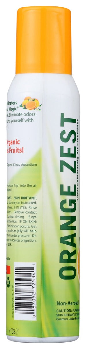 Citrus Magic: Air Freshener Orange Zest Organic Spray, 3 Oz