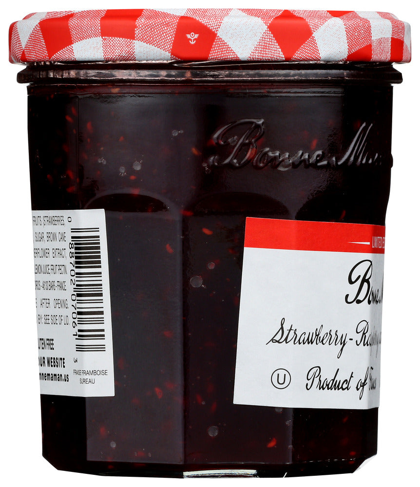 Bonne Maman: Preserves Strawberry Raspberry, 13 Oz