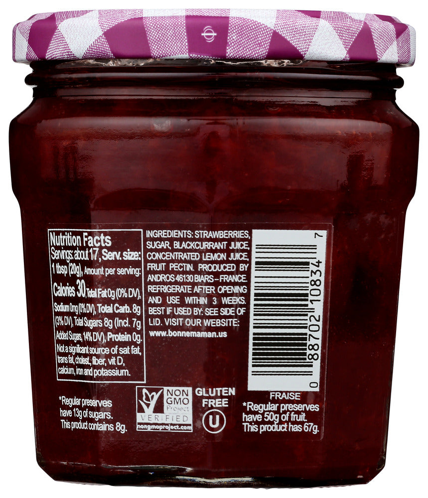 Bonne Maman: Fruit Spread Strawberry, 11.8 Oz