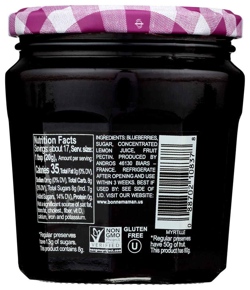 Bonne Maman: Fruit Spread Blueberry, 11.8 Oz