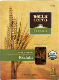 Bella Terra: Organic Whole Wheat Farfalle Pasta, 12 Oz