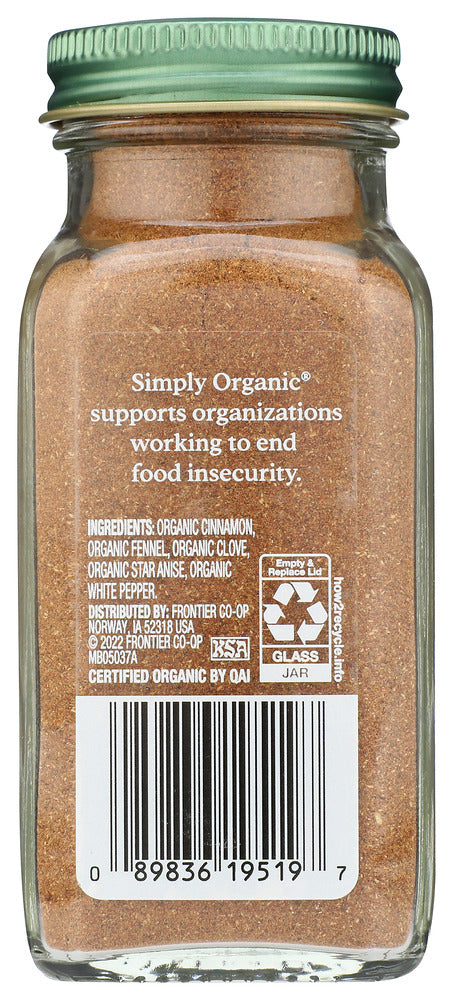 Simply Organic: Five Spice Powder, 2.01 Oz