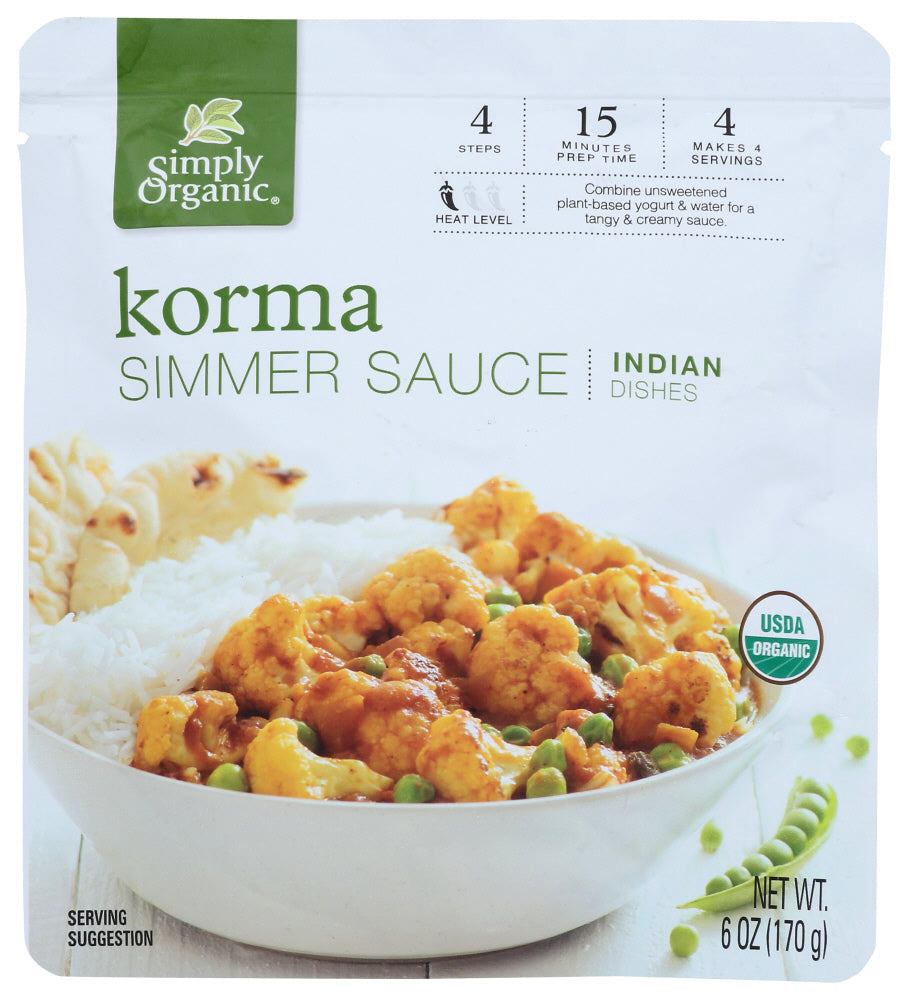 Simply Organic: Korma Simmer Sauce, 6 Oz