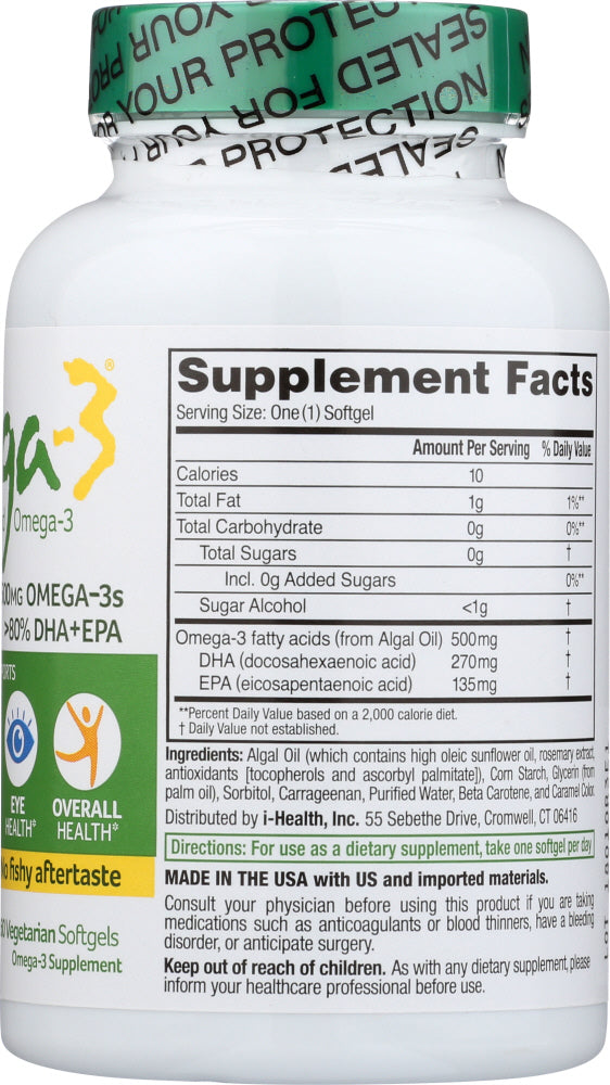 Ovega-3: Plant Based Omega-3, 60 Sg