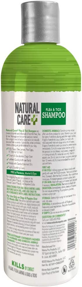 Natural Care: Shampoo Flea Tick, 12 Fo