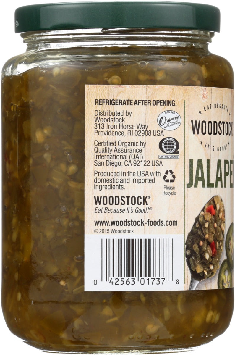 Woodstock: Relish Jalapeno, 16 Oz