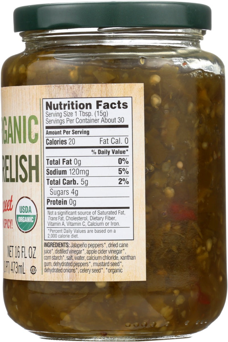 Woodstock: Relish Jalapeno, 16 Oz