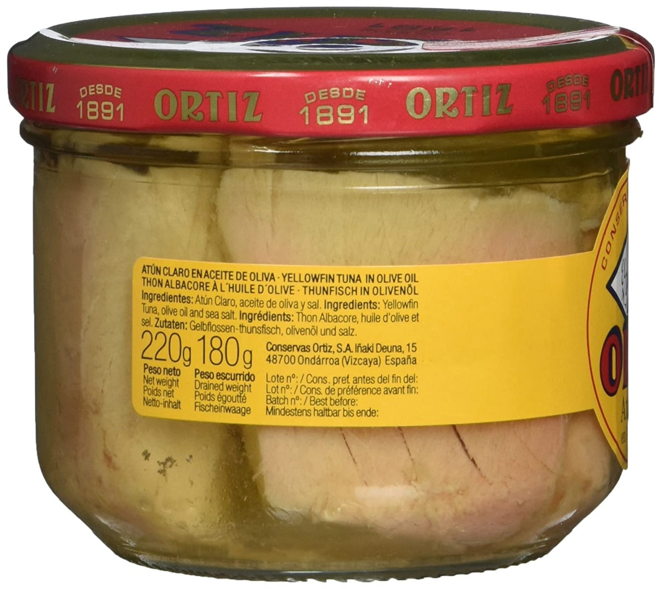 Ortiz: Tuna Yellowfin In Olv Oil, 7.76 Oz