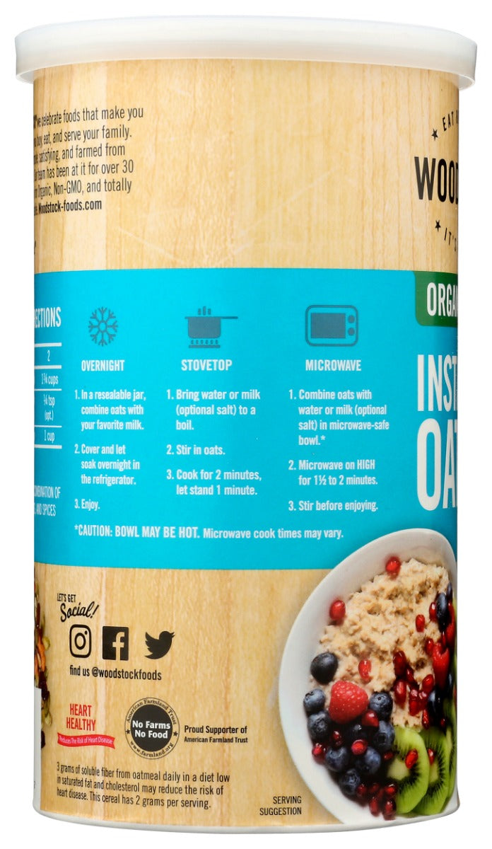 Woodstock: Oatmeal Instant Org, 16 Oz