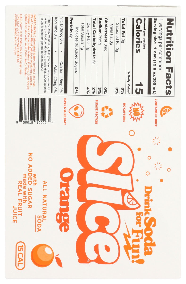 Slice: Soda Orange 6Pk, 72 Fo