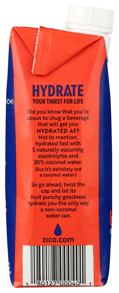 Zico: Water Hydrate Fruit Punch, 16.9 Fo