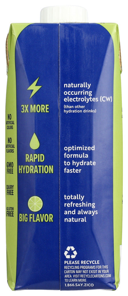 Zico: Water Hydrate Coconut Lime, 16.9 Fo