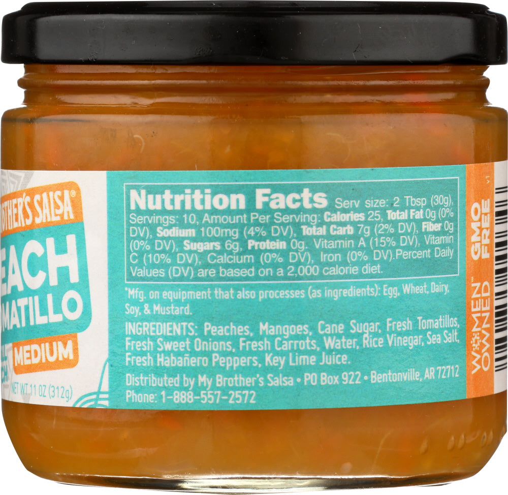 My Brothers Salsa: Peach Tomatillo Salsa, 11 Oz