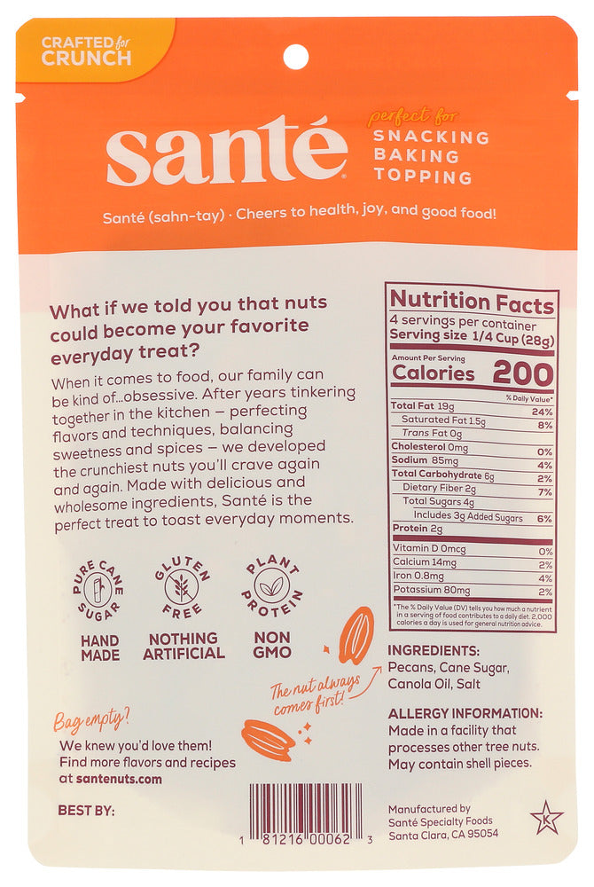 Sante: Nuts Pcans Cndied, 4 Oz