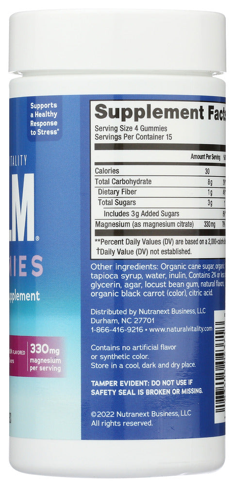 Natural Vitality: Calm Gummy Raspbry Lmn, 60 Pc