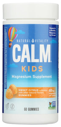 Natural Vitality: Kids Calm Gummy Citrus, 60 Pc