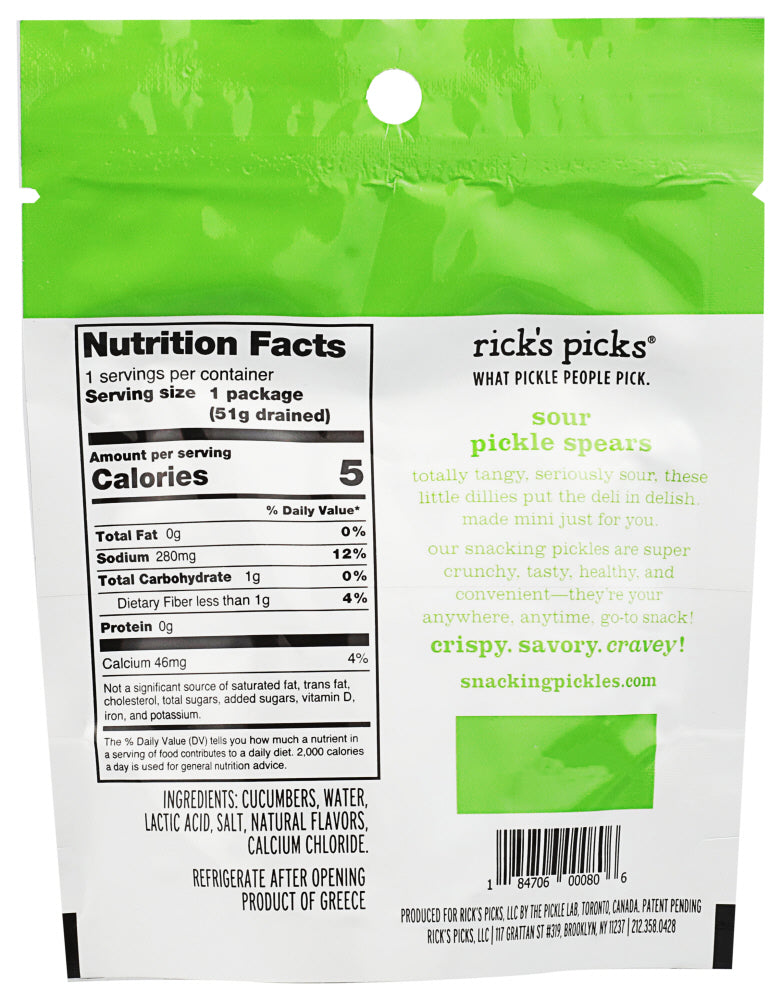 Ricks Picks: Sour Snacking Pickles, 2.2 Oz