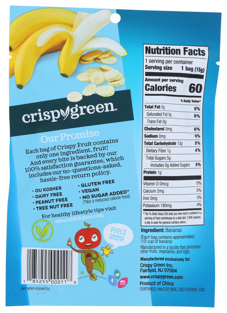 Crispy Green: Crispy Fruit Freeze Dried Banana, 0.53 Oz