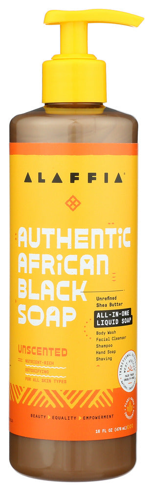 Alaffia: Soap Auth Blck Unscented, 16 Fo