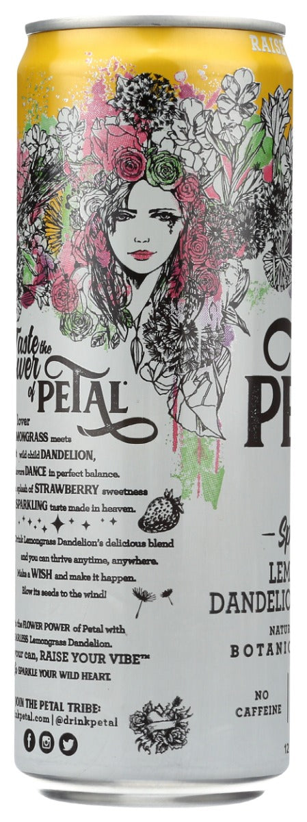 Petal: Sparkling Strawberry Lemongrass Dandelion, 12 Fo