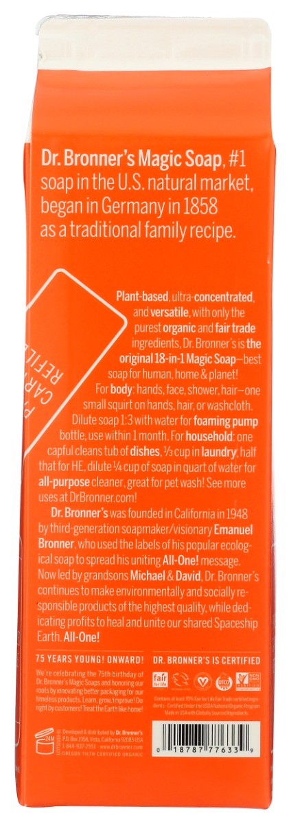 Dr. Bronner's: Soap Refill Tea Tree, 32 Fo