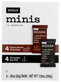 Rxbar: Chocolate Sea Salt And Peanut Butter Chocolate Minis, 7.36 Oz