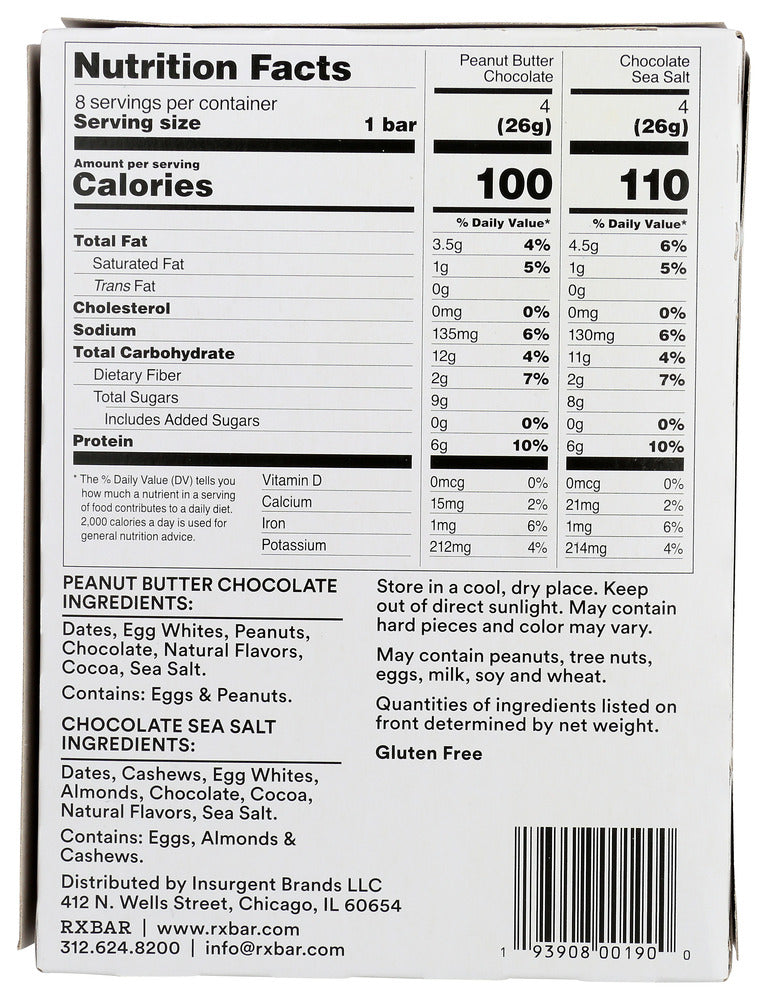 Rxbar: Chocolate Sea Salt And Peanut Butter Chocolate Minis, 7.36 Oz