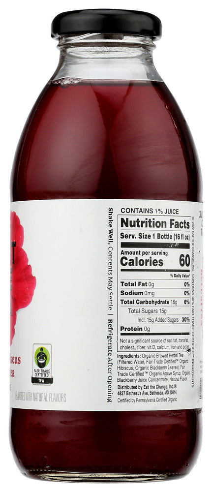 Eat The Change: Just Ice Tea Berry Hibiscus, 16 Fo