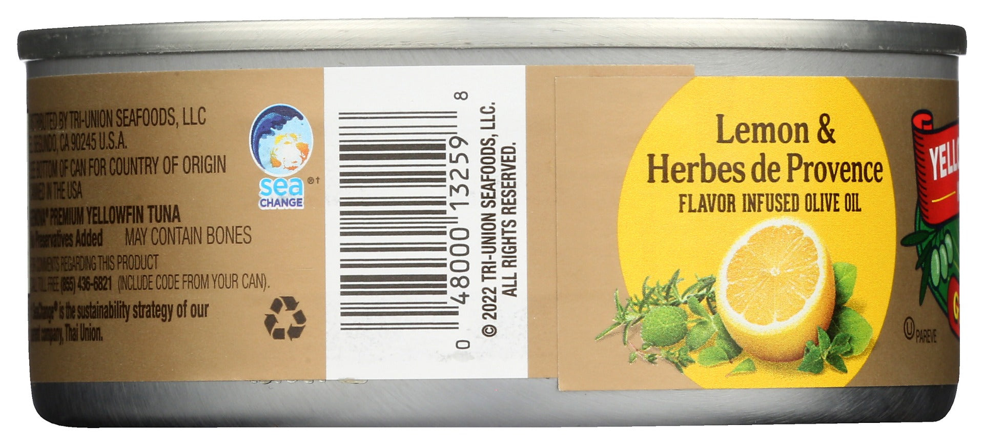 Genova: Tuna Yellowfin Lemon Herbs Olive Oil, 5 Oz