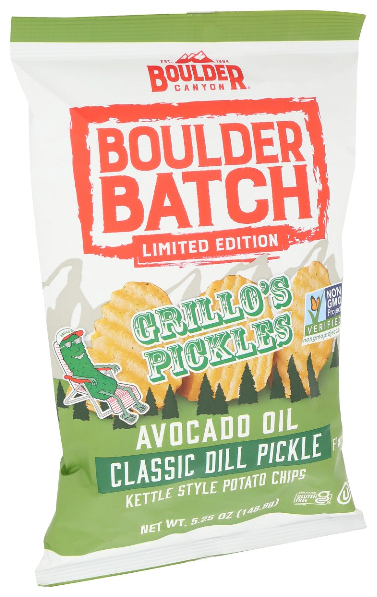 Boulder Canyon: Potato Chips Avocado Oil Classic Dill Pickle, 5.25 Oz