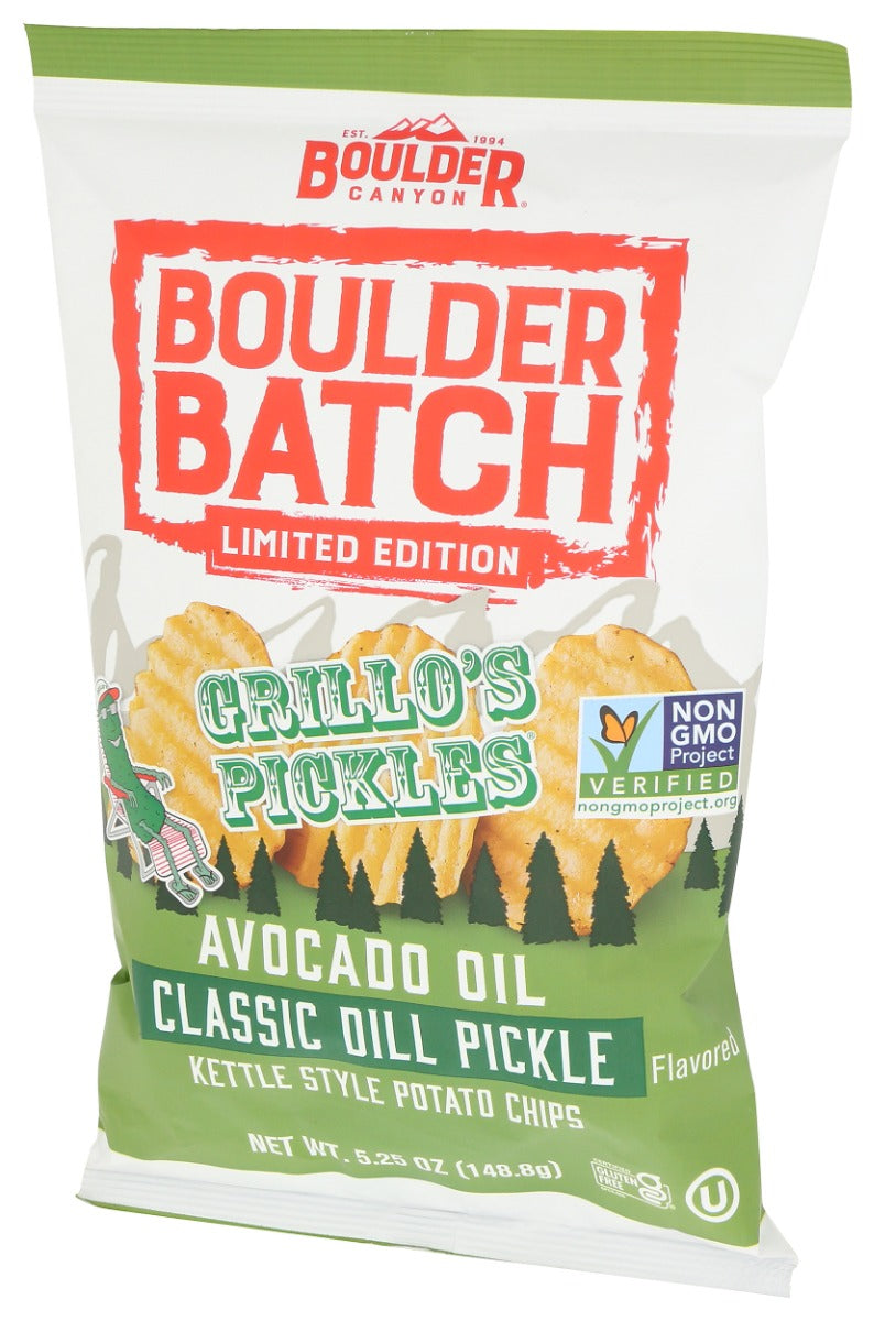 Boulder Canyon: Potato Chips Avocado Oil Classic Dill Pickle, 5.25 Oz