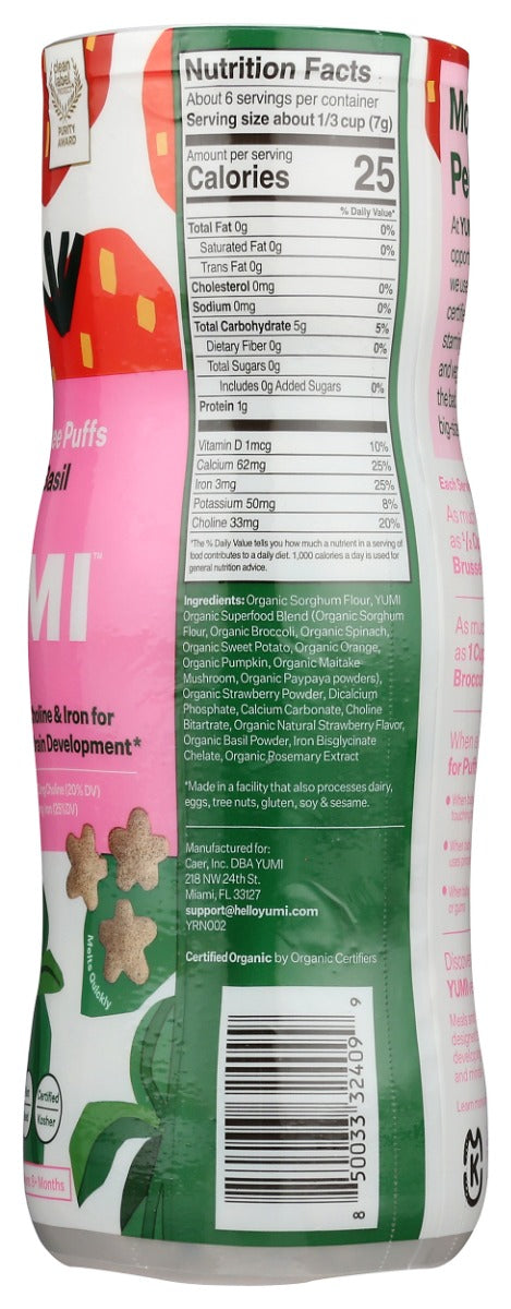 Yumi: Puffs Strwbrry Basil, 1.5 Oz