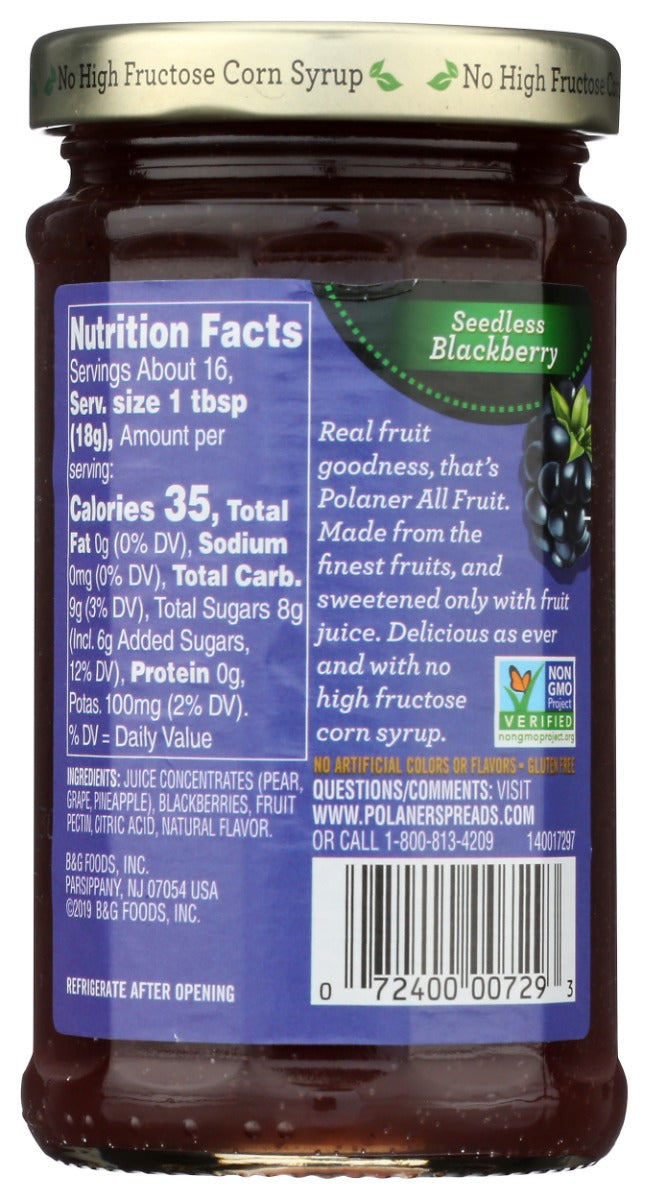 Polaner: Fruit Sprd Sdls Blkbry, 10 Oz