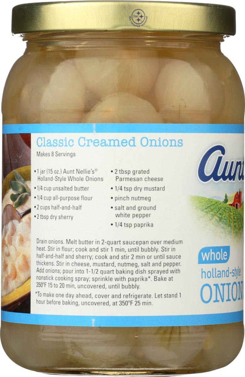 Aunt Nellies: Onions Whl Holland Style, 14 Oz