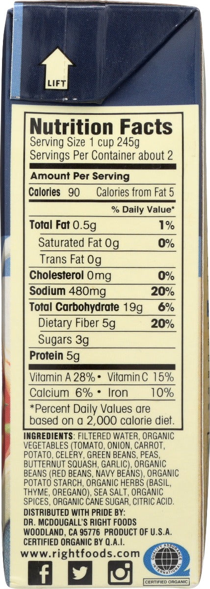 Dr Mcdougalls: Soup Minestrone, 17.6 Oz