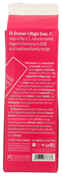 Dr. Bronner's: Soap Refill Rose, 32 Fo